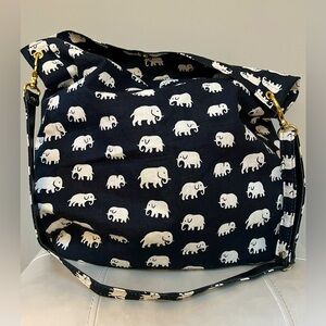 Svenskt Tenn Bag Elefant / Elephant Print - Linen shoulder bag - Made in Sweden